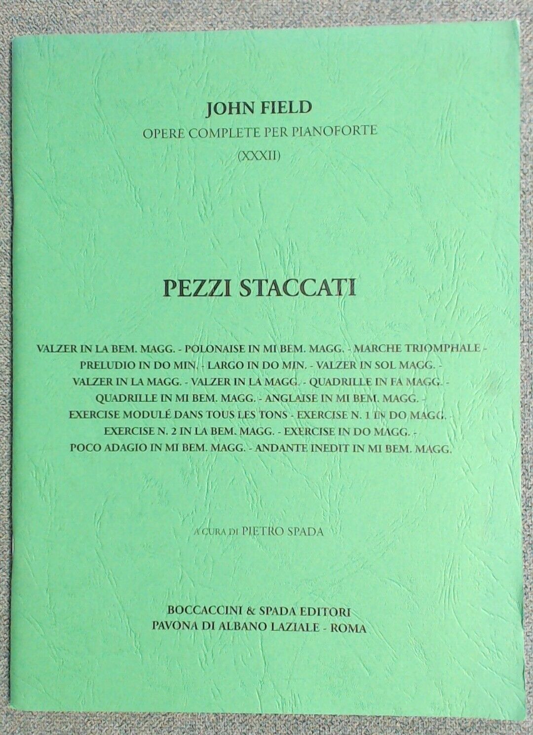 John Field Separate Pieces Pezzi Staccati Complete Works - Click Image to Close